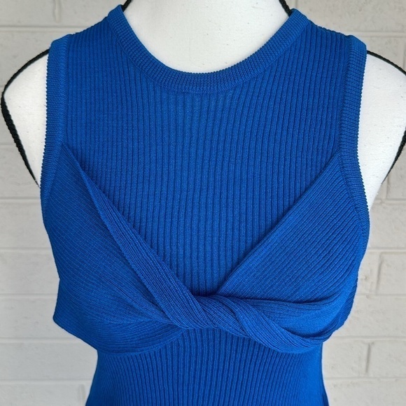 NWT Pilcro Sheer Twist Detail Sweater in Blue - Picture 4 of 15